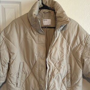 Bershka Beige Quilted Jacket